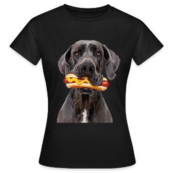Dogue allemand - T-shirt Femme - noir - Devant - AI Model Female 172 dark (172cm)