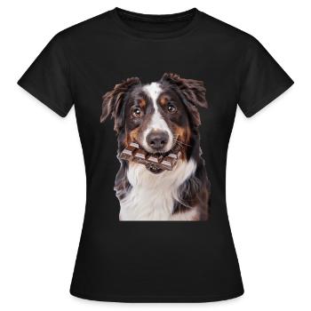 Berger australien - T-shirt Femme - noir - Devant - AI Model Female 172 dark (172cm)