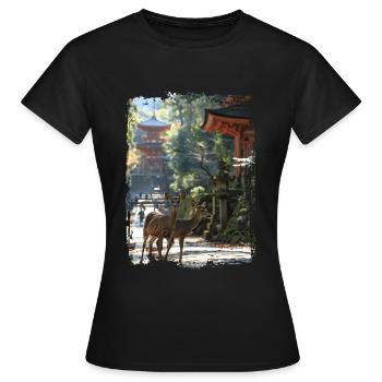 Japan - Women's T-Shirt - black - Front - AI Model Female 172 dark (172cm)