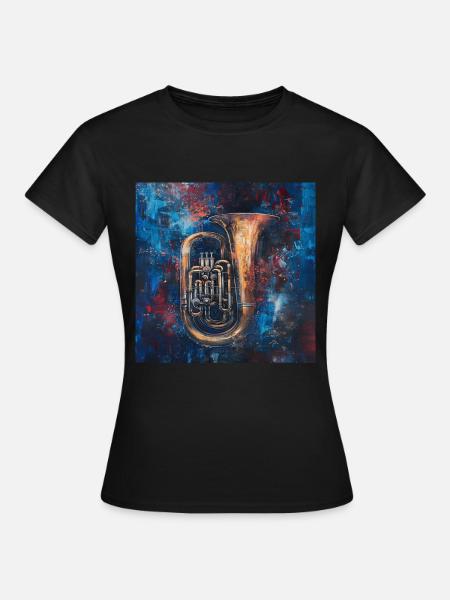 Tuba - Frauen T-Shirt - Schwarz