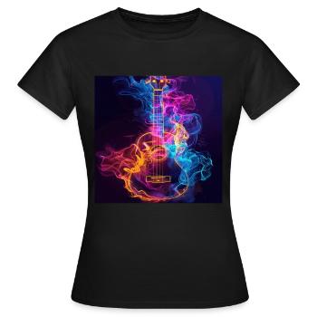 Ukulélé - T-shirt Femme - noir - Devant - AI Model Female 172 dark (172cm)