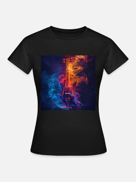 Violine - Frauen T-Shirt - Schwarz