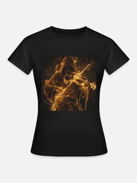 Violine - Frauen T-Shirt - Schwarz