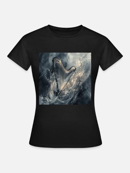 Harfe - Frauen T-Shirt - Schwarz