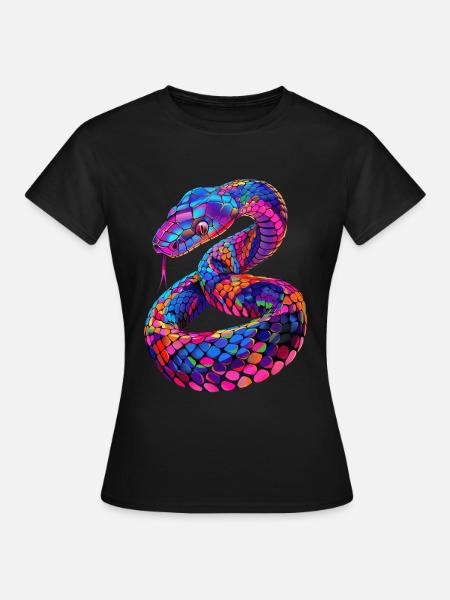 Schlange - Frauen T-Shirt - Schwarz
