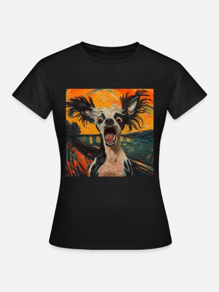 Chinesischer Schopfhund - Frauen T-Shirt - Schwarz