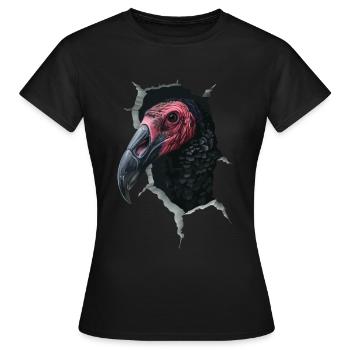 Geier - Frauen T-Shirt - Schwarz - Vorne - AI Model Female 172 dark (172cm)