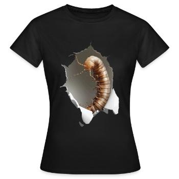 Wurm - Frauen T-Shirt - Schwarz - Vorne - AI Model Female 172 dark (172cm)