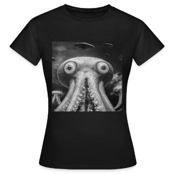 Tintenfisch - Frauen T-Shirt - Schwarz - Vorne - AI Model Female 172 dark (172cm)