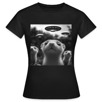 Wiesel - Frauen T-Shirt - Schwarz - Vorne - AI Model Female 172 dark (172cm)