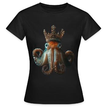 Tintenfisch - Frauen T-Shirt - Schwarz - Vorne - AI Model Female 172 dark (172cm)