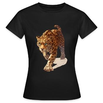 Jaguar - Frauen T-Shirt - Schwarz - Vorne - AI Model Female 172 dark (172cm)