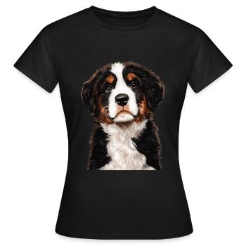 Bernhardiner - Frauen T-Shirt - Schwarz - Vorne - AI Model Female 172 dark (172cm)