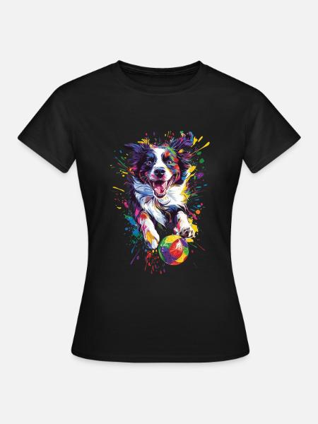 Border Collie - Frauen T-Shirt - Schwarz