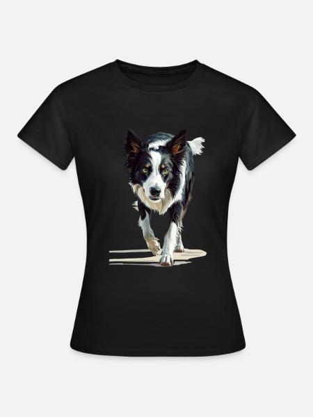 Border Collie - Frauen T-Shirt - Schwarz