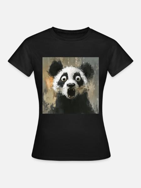 Panda - Frauen T-Shirt - Schwarz