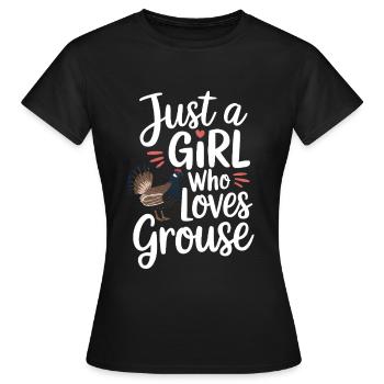 Auerhahn - Frauen T-Shirt - Schwarz - Vorne - AI Model Female 172 dark (172cm)