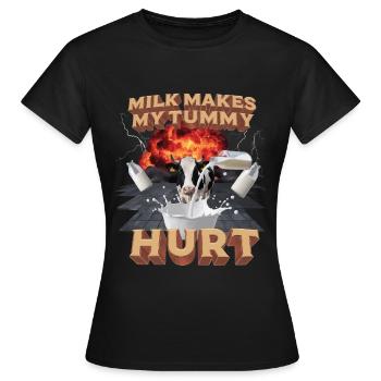 Milch - Frauen T-Shirt - Schwarz - Vorne - AI Model Female 172 dark (172cm)