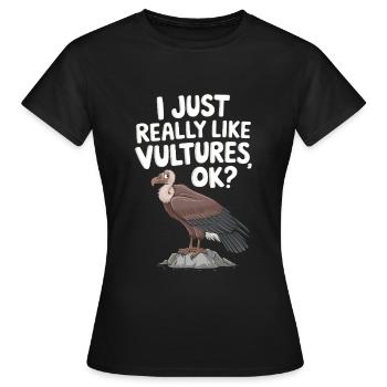 Geier - Frauen T-Shirt - Schwarz - Vorne - AI Model Female 172 dark (172cm)