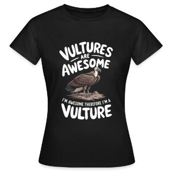 Geier - Frauen T-Shirt - Schwarz - Vorne - AI Model Female 172 dark (172cm)