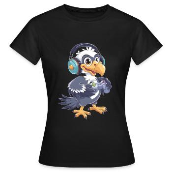 Geier - Frauen T-Shirt - Schwarz - Vorne - AI Model Female 172 dark (172cm)