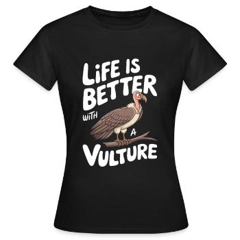 Geier - Frauen T-Shirt - Schwarz - Vorne - AI Model Female 172 dark (172cm)