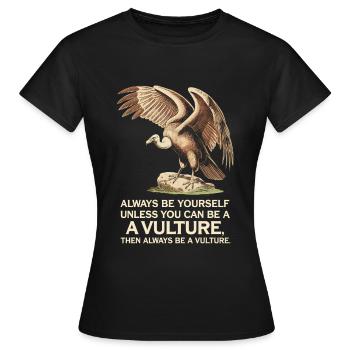 Geier - Frauen T-Shirt - Schwarz - Vorne - AI Model Female 172 dark (172cm)