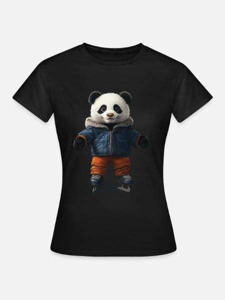 Panda - Frauen T-Shirt - Schwarz