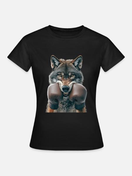 Wolf - Frauen T-Shirt - Schwarz