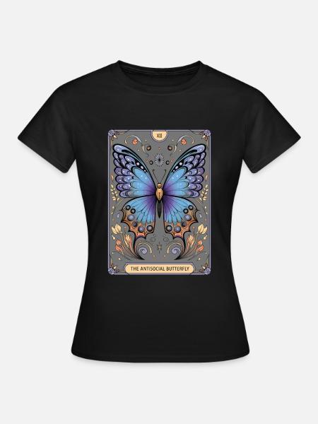 Tarotkarte - Frauen T-Shirt - Schwarz