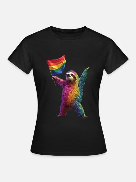 Faultier - Frauen T-Shirt - Schwarz