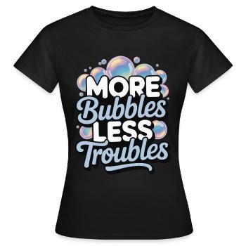 Blasen - Frauen T-Shirt - Schwarz - Vorne - AI Model Female 172 dark (172cm)