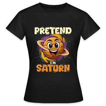 Saturn - Frauen T-Shirt - Schwarz - Vorne - AI Model Female 172 dark (172cm)