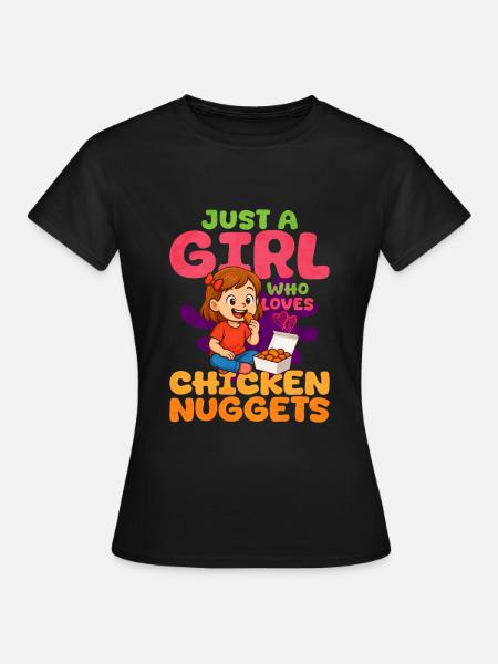 Chicken Nugget - Frauen T-Shirt - Schwarz