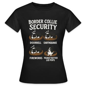 Border Collie - T-shirt Femme - noir - Devant - AI Model Female 172 dark (172cm)