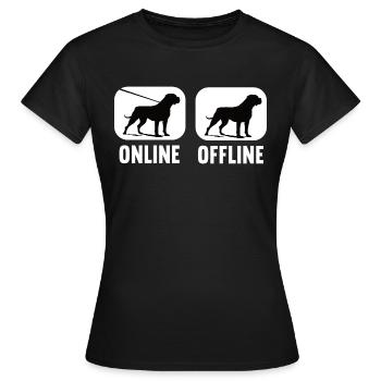 Cane Corso Cane Corso hors ligne Propriétaire de Cane Corso - T-shirt Femme - noir - Devant - AI Model Female 172 dark (172cm)
