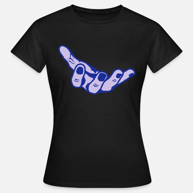 hand open hand open offene mano - Women's T-Shirt - black