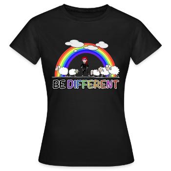Soyez différent - Sei Anders - T-shirt Femme - noir - Devant - AI Model Female 172 dark (172cm)
