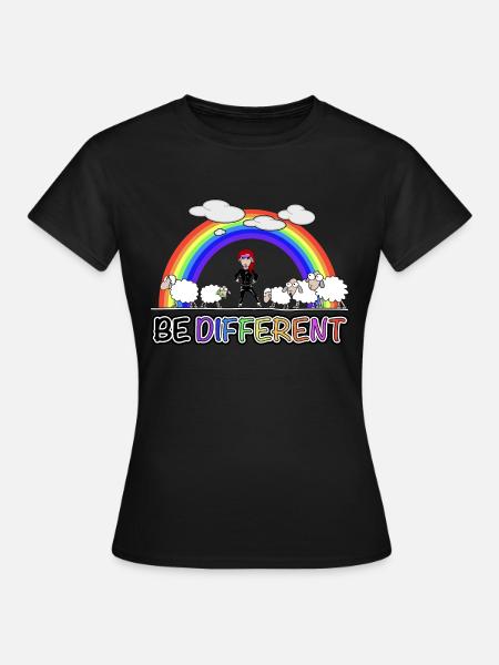 be different - sei anders - Frauen T-Shirt - Schwarz