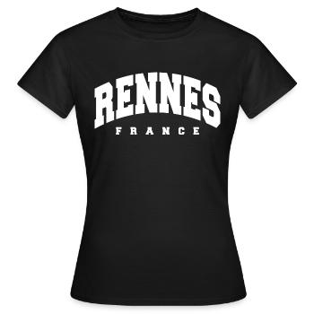 Rennes - Frauen T-Shirt - Schwarz - Vorne - AI Model Female 172 dark (172cm)