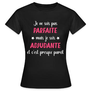 Adjudante - T-shirt Femme - noir - Devant - AI Model Female 172 dark (172cm)