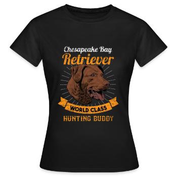Chesapeake Bay Retrievers - Women's T-Shirt - black - Front - AI Model Female 172 dark (172cm)