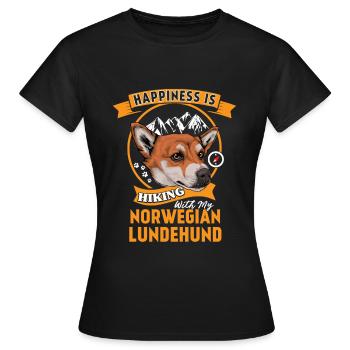 Lundehund Norvégien Lundehund Norvégien - T-shirt Femme - noir - Devant - AI Model Female 172 dark (172cm)