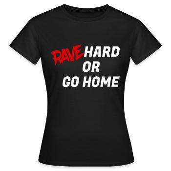 Rave techno - Women's T-Shirt - black - Front - AI Model Female 172 dark (172cm)
