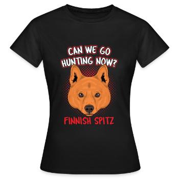 Finnischer Spitz - Frauen T-Shirt - Schwarz - Vorne - AI Model Female 172 dark (172cm)