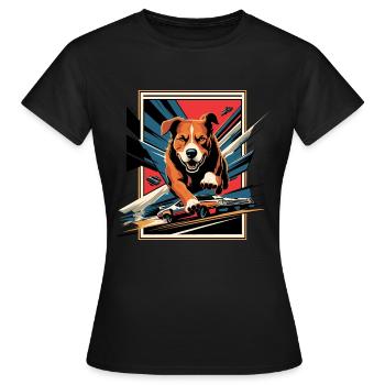 Action Dog - Women's T-Shirt - black - Front - AI Model Female 172 dark (172cm)