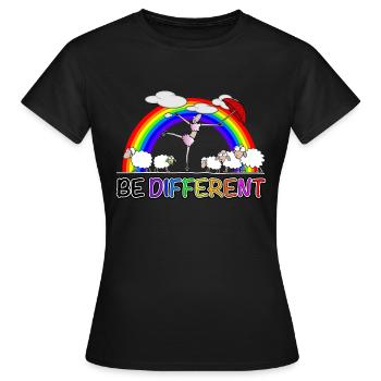 Soyez différent - Unique - T-shirt Femme - noir - Devant - AI Model Female 172 dark (172cm)