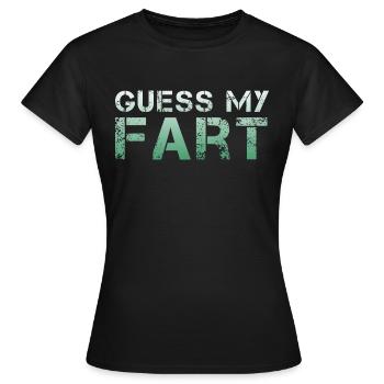 Devinez mon pet - péter en disant drôle de pet péter - T-shirt Femme - noir - Devant - AI Model Female 172 dark (172cm)