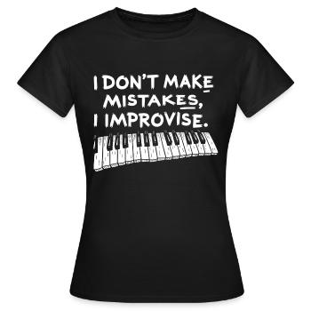 Chemise Pianiste Pianiste Pianiste - T-shirt Femme - noir - Devant - AI Model Female 172 dark (172cm)