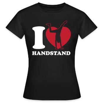 Handstand love - Women's T-Shirt - black - Front - AI Model Female 172 dark (172cm)